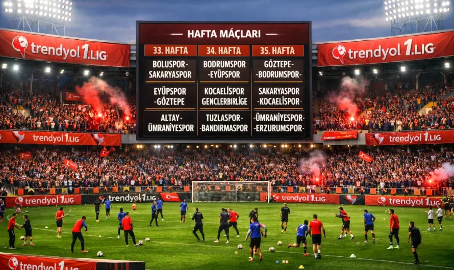 Trendyol 1. Lig’in 33, 34 ve 35. Haftalarının Maç Takvimi Belirlendi